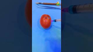 Tomato gives birth to a babyfruitsurgery shorts youtubeshorts [upl. by Adey]