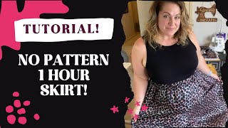 No Pattern  1 Hour Skirt Tutorial [upl. by Bernice]