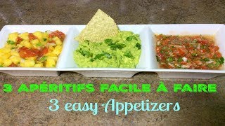 3 Apéritifs Facile à Faire3 Easy AppetizersSUMMER TasteENGFR [upl. by Nolyar]