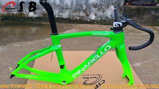 Khung sườn xe đạp đua carbon  Pinarello Dogma F  Xanh lá dạ quang carbonsprotbike csb csbvn [upl. by Ylecara838]