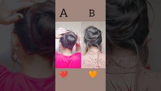 Which one is the best bun hairstyle😍hairstyle longhair shortsvideo judahairstyle [upl. by Midis]