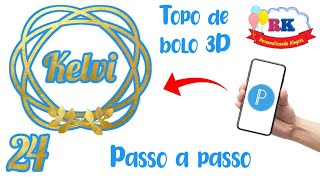 Como fazer topo de bolo em camadas pelo celular  pixel lab [upl. by Hahnke]