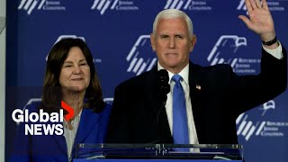 Pence emotional as he announces end of 2024 presidential campaign [upl. by Gerald]