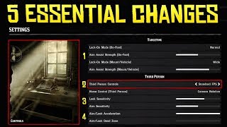 Red Dead Redemption 2  5 Changes You NEED To Make to Your Game Settings for a Smoother Experience [upl. by Liag]