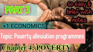 Poverty alleviation programmes  Chapter 4  Plus one economics  PART 3 [upl. by Ycnahc]