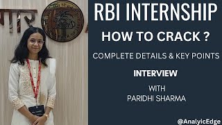 RBI Summer Internship Detailed interview  Internship in RBI  Internship 2024 rbi internship [upl. by Narmi]