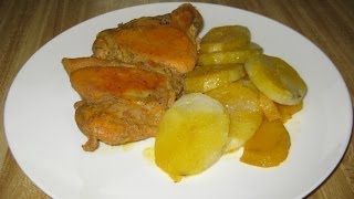 Pollo Simple A La Sartén Con Papas [upl. by Bautram830]