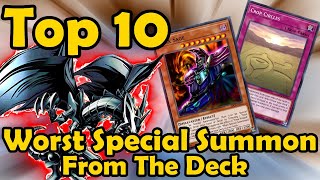 Top 10 Worst Cards That Special Summon From The Deck in YuGiOh [upl. by Elene]