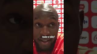 Romelu Lukaku had a hard time answering our questions 😂 shorts [upl. by Lacefield]