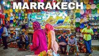 Marrakech Walk — Morocco Walking Tour 4K 60FPS HDR [upl. by Dardani]