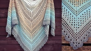 How To Crochet Spring Reverie Triangle Shawl  Easy Pattern [upl. by Acilef]