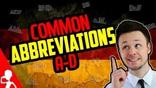 Common Abbreviations AD  Learn German for Beginners  Lesson 17 [upl. by Socrates]