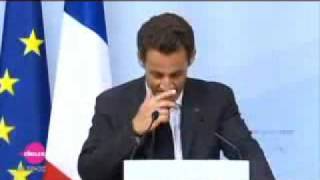 NICOLAS SARKOZY UBRIACO AL SUMMIT DEL G8 [upl. by Shepperd723]