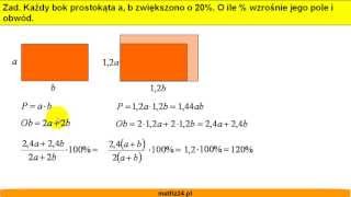 Wyrażenia algebraiczne i procenty  Zadanie 6  Matfiz24pl [upl. by Pasho]