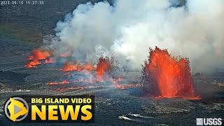 Kilauea Volcano Eruption Starts At Summit High Lava Fountains Sep 10 2023 [upl. by Olivier]