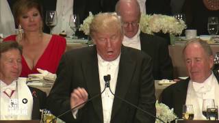 Watch full Al Smith dinner speeches from Trump Clinton [upl. by Yekim]