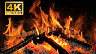 🔥 Fireplace 4K UHD 12 HOURS Fireplace with Burning Fire Sounds and Beautiful Crackling Logs [upl. by Odlaumor933]