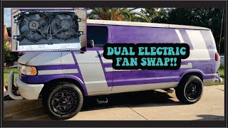 Dodge Ram Van Electric Fan Install [upl. by Landes]