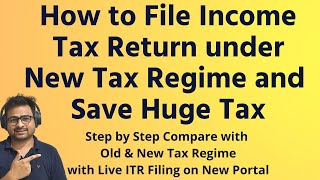 How to File Income Tax Return Under New Tax Regime us 115bac with Form 10IE Filing on New Portal [upl. by Margarida]