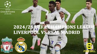 eFootball 2025 UEFA Champions League Liverpool vs Real Madrid Gameplay league phase [upl. by Ahsatsana]