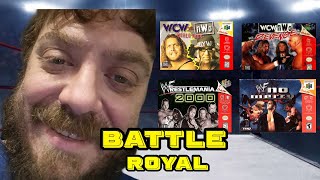 Reliving Classics Epic Battle Royal in Every WCWWWF N64 AKI Game [upl. by Ardnauqal246]