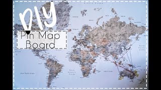 DO IT YOURSELF cheap push pin world map  DIY [upl. by Nylyrehc407]