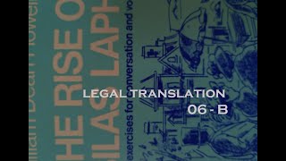 LEGAL TRANSLATION 6 B [upl. by Drofla]