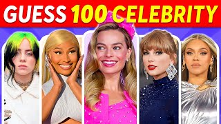 Guess the Celebrity in 3 Seconds  100 Most Famous People in 2024 [upl. by Namlak]