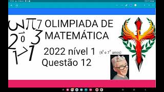 Olimpíada de matemática 2022 nível 1 questão 12 Uma formiguinha passeia em uma malha formada por [upl. by Tesil]