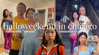 spooky halloween fun in chicago 2024  costumes parties food  vlog [upl. by Karlotta]