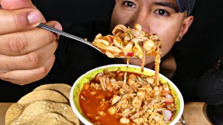 COMIENDO POZOLE ROJO 🍲🇲🇽  ASMR MUKBANG [upl. by Aizat]