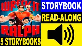 5 WreckIt Ralph Read Along Storybooks Read Aloud Story Books 5 WreckIt Ralph Story books [upl. by Kingsly]