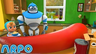 Meal Deal  ARPO The Robot  Robot Cartoons for Kids  Moonbug Kids [upl. by Zzabahs]