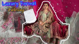 AMARA KHAN Luxury formal unstitched dress unboxing [upl. by Mcarthur]