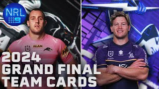 2024 NRL Grand Final Team Cards  NRL on Nine [upl. by Malita]