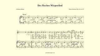 Des baches wiegenlied  schubert  accompaniment C major [upl. by Ransell]