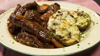 Costillitas a la cerveza negra con barbacoa y papa rellena  Receta Fácil [upl. by Marian]