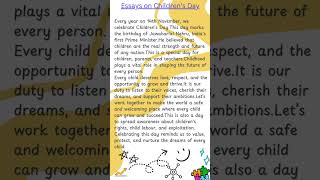 Children’s Day Essay in 10 Lines  14 November  Inspiring amp Thoughtful [upl. by Detta]