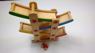 Wooden Zig Zag Car Slide Toy  Race Track Ramps  Kids Fun Toys  Racing [upl. by Lamberto406]