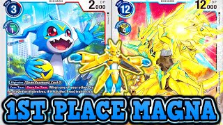 1st Place Locals Magnamon X Deck BT16 Format [upl. by Giselle]