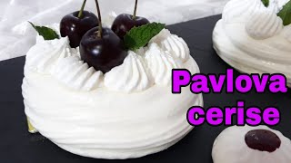 Mini pavlova facile crème cheese et compotée de cerises🍒 [upl. by Nissensohn]