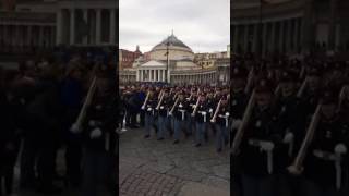 Scuola Militare Nunziatella Giuramento 2016 ingresso in Piazza Plebiscito [upl. by Denby]