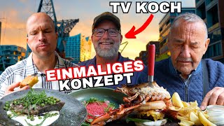 Berühmter Koch eröffnet Restaurant auf altem Hamburger Hausboot  Fine Dining auf offenem Feuer [upl. by Hars273]