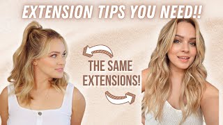 Hair Extension Hacks and Care you NEED to know  KayleyMelissa [upl. by Zetana]