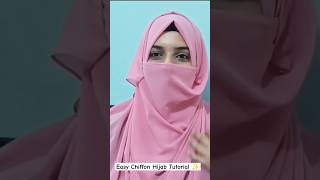 Easy Chiffon Hijab Tutorial  Elegant amp Sober Style ✨ [upl. by Annuaerb]