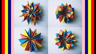 Kağıttan Havai Fişek Nasıl Yapılır   How To Make a Paper Fireworks   Origami [upl. by Nnahtebazile]