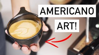 Americano Latte Art Zero milk required [upl. by Sallad]