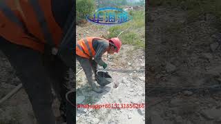 Wire rope anchor grouting pouring for anchors install [upl. by Ekal990]