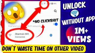 Wifi ka password🔑connect kaise kare without any app  Unlock Wifi Without Password wifihack [upl. by Attinahs]