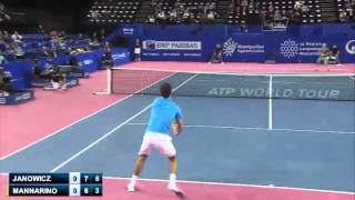 Jerzy Janowicz beats Adrian Mannarino in Montpellier Round 2 Includes Interview [upl. by Lahcar930]